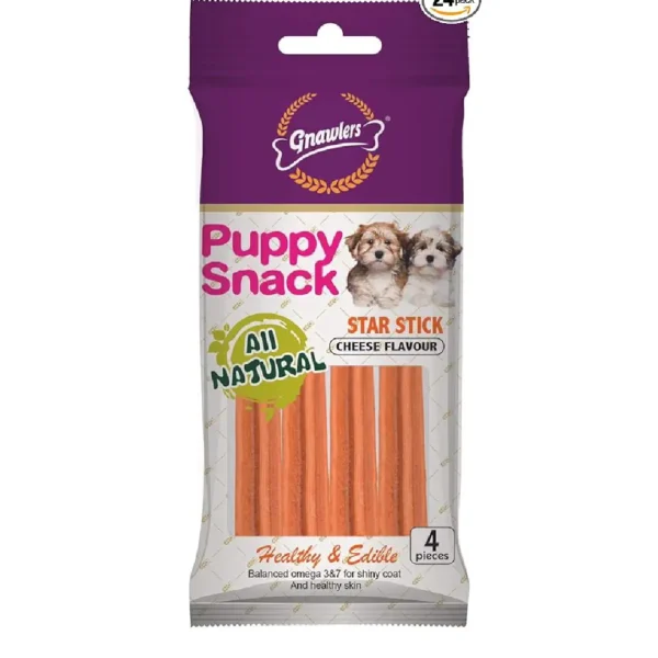 Gnawlers Puppy Snack Star Stick Pouch 80g