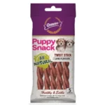 Gnawlers Puppy Snack Twist Stick Pouch 80g