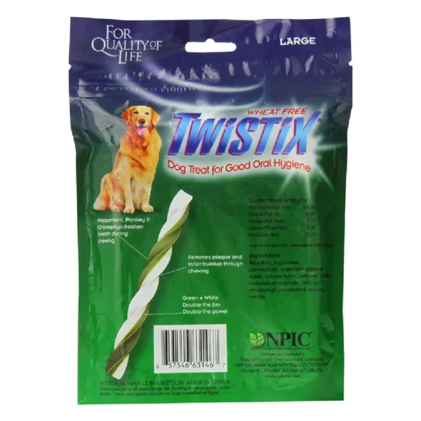 Twistix Vanilla Mint Flavor Dental Dog Treats 1
